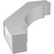 Ekena Millwork 5 1/2-in. W x 24-in. D x 32-in. H Merced Architectural Grade PVC Knee Brace BRCP055X24X32MRC - alternate 2
